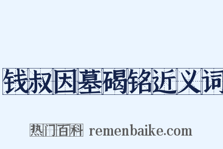 钱叔因墓碣铭近义词是什么意思的图片